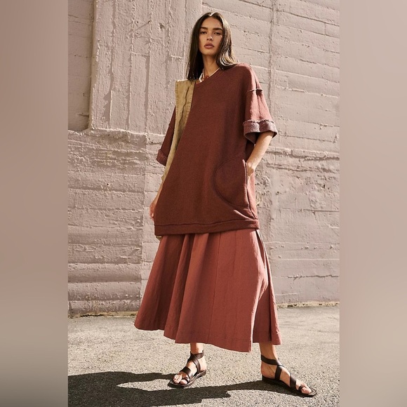 Free People Sweater Women’s XS Carolyn Oversized Sweatshirt or Sweater Dress - Picture 2 of 13